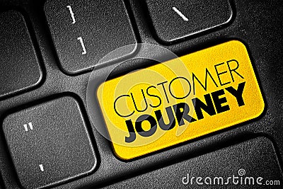 Customer Journey - visual representation of a customer's experience with a company, text button on keyboard Stock Photo