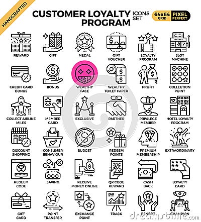 Customer loyalty concept icons Vector Illustration