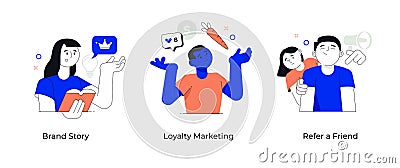 Customer Loyalty Concepts Vector Illustration