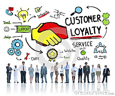 Customer Loyalty Service Support Care Trust Business Concept Stock Photo
