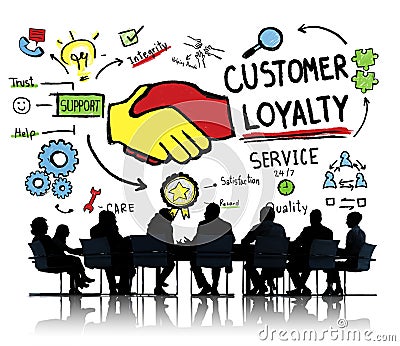 Customer Loyalty Service Support Care Trust Business Concept Stock Photo