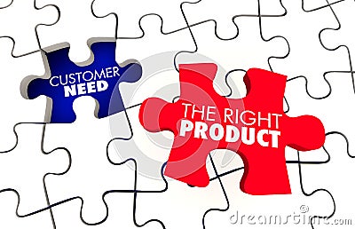 Customer Need Best Right Product Puzzle Stock Photo