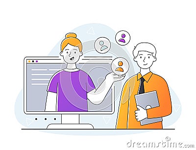 Customer persona concept Vector Illustration