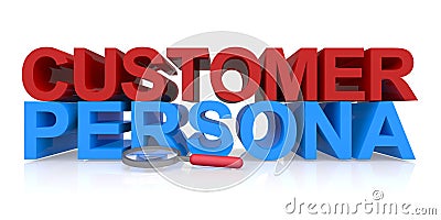 Customer persona on white Stock Photo