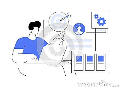 Customer profiling isolated cartoon vector illustrations. Vector Illustration