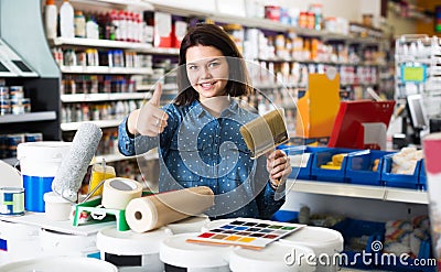 Customer is purchasing tools for house improvements Stock Photo