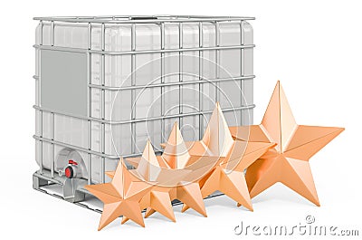 Customer rating of intermediate bulk container. 3D rendering Stock Photo