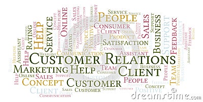 Customer Relations word cloud. Stock Photo