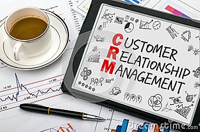 Customer relationship management concept Stock Photo