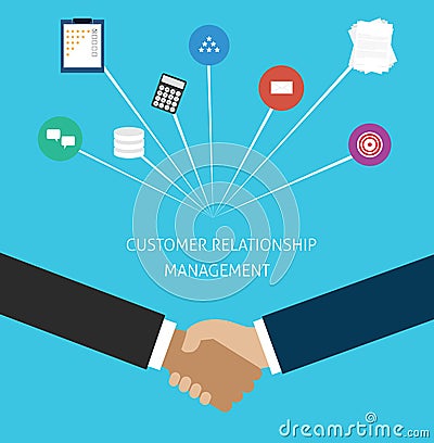 Customer relationship management crm Vector Illustration