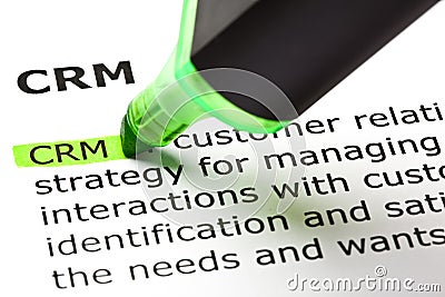 Customer Relationship Management Definition Stock Photo