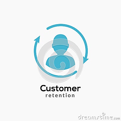 Customer retention vector icon. Client return business marketing. User consumer care Vector Illustration