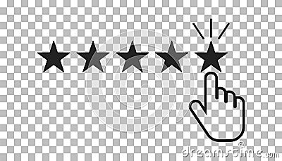 Customer reviews, rating, user feedback concept vector icon. Fla Vector Illustration