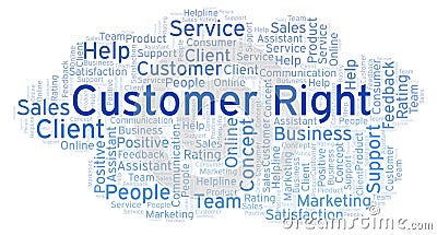 Customer Right word cloud. Stock Photo