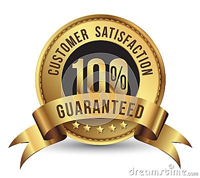 100% customer satisfaction guaranteed Vector Illustration