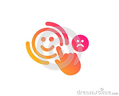 Customer satisfaction icon. Positive feedback sign. Vector Vector Illustration