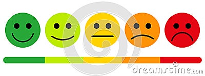 Emotions with smiles. Vector Illustration
