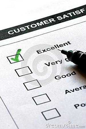 Customer satisfaction service Stock Photo