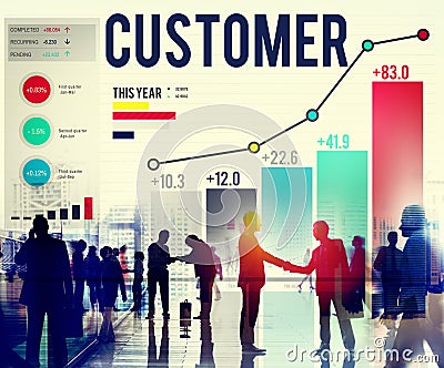 Customer Satisfaction Service Efficiency Loyalty Concept Stock Photo