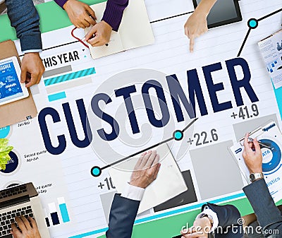 Customer Satisfaction Service Efficiency Loyalty Concept Stock Photo