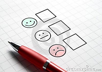 Customer satisfaction survey and questionnaire concept. Stock Photo