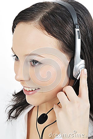 CUSTOMER SERVICE comunications Stock Photo