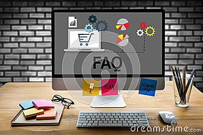 Customer Service FAQs , FAQ Question Information Frequently Stock Photo