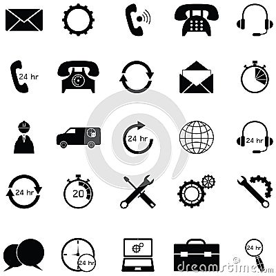 Customer service icon set Vector Illustration