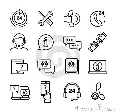 Customer Service Icons Set Vector Illustration