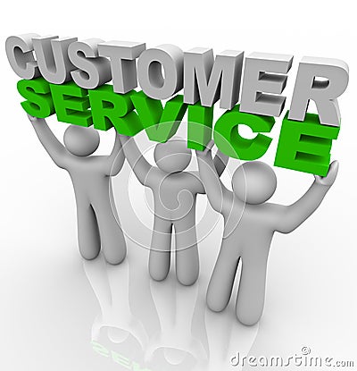 Customer Service - Lifting the Words Stock Photo