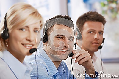 Customer service operators Stock Photo