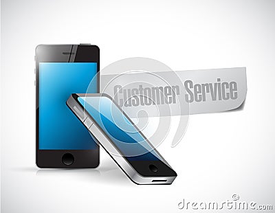 Customer service phone message illustration Cartoon Illustration