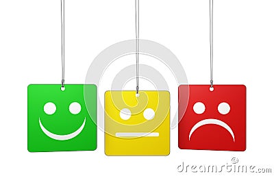 Customer Service Quality Feedback Tags Stock Photo