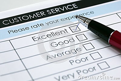 Customer service satisfaction survey Stock Photo