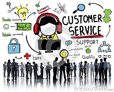 Customer Service Support Assistance Service Help Guide Concept Stock Photo