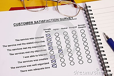 Customer Service survey Stock Photo