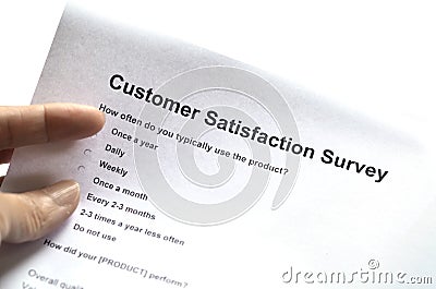 Customer service survey Stock Photo