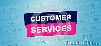 Customer Services Banner design Stock Photo