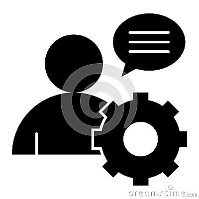 Customer Services Glyph Style vector icon which can easily modify or edit Vector Illustration