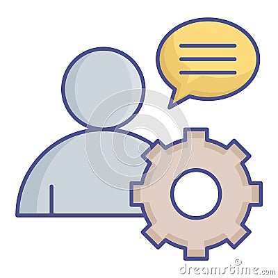 Customer Services Glyph Style vector icon which can easily modify or edit Vector Illustration