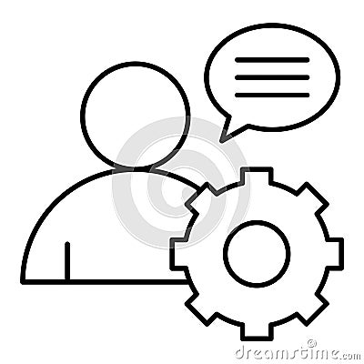 Customer Services outline vector icon which can easily modify or edit Vector Illustration