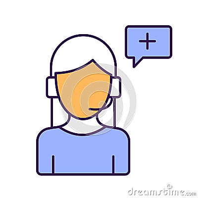 Customer services Vector Icon easily modify. Vector Illustration