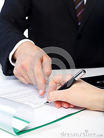 The deal signing Stock Photo