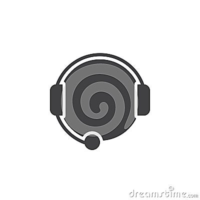 Customer support icon , Call center solid logo illustratio Cartoon Illustration