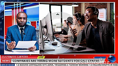 Customer support jobs innovation news Stock Photo