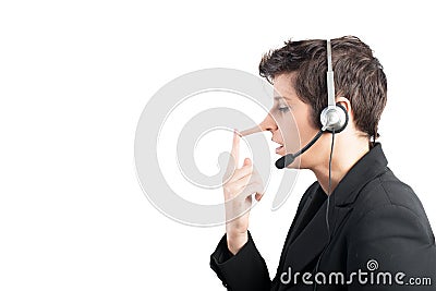 Customer Support liar Stock Photo