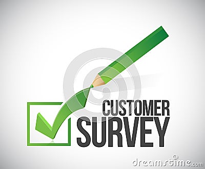 Customer survey check mark illustration design Cartoon Illustration