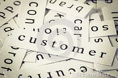 Customer topic Stock Photo