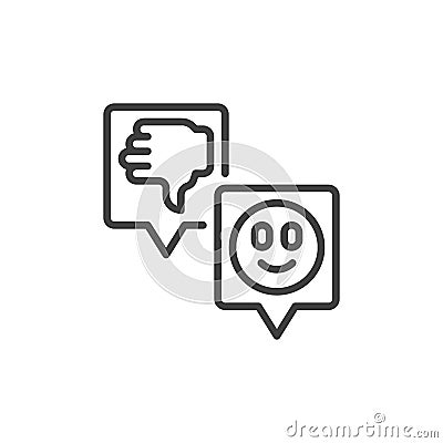 Customers feedback vector icon Vector Illustration