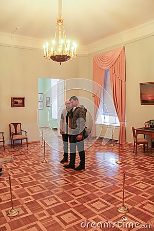 Customers living in the Gatchina Palace. Editorial Stock Photo